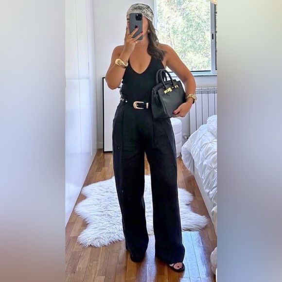 Zara Pants - Zara Straight Leg Pants - Black L